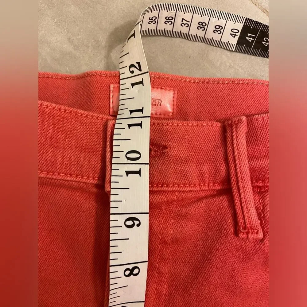 MOTHER The Hustler Ankle Fray Second Chance Rose of Sharon Pink Size 27 - Picture 10 of 10